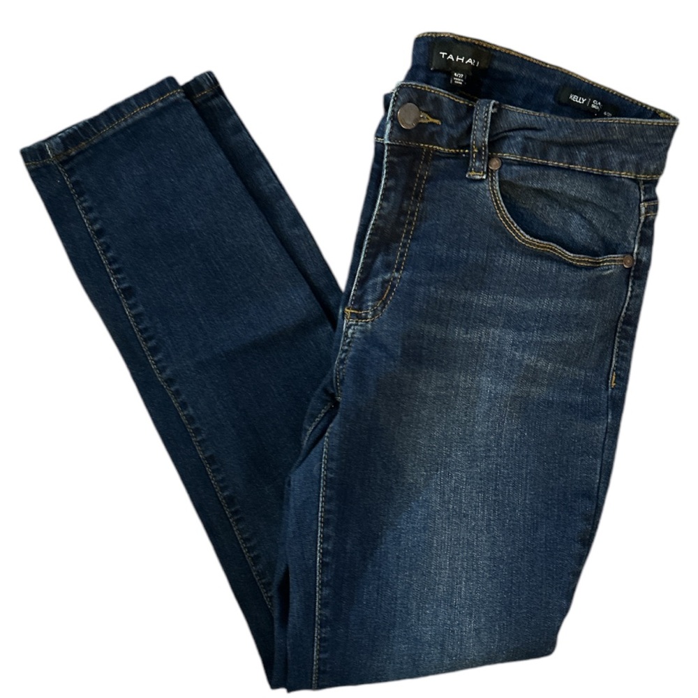 Tahari Dark wash skinny blue jeans size 27
